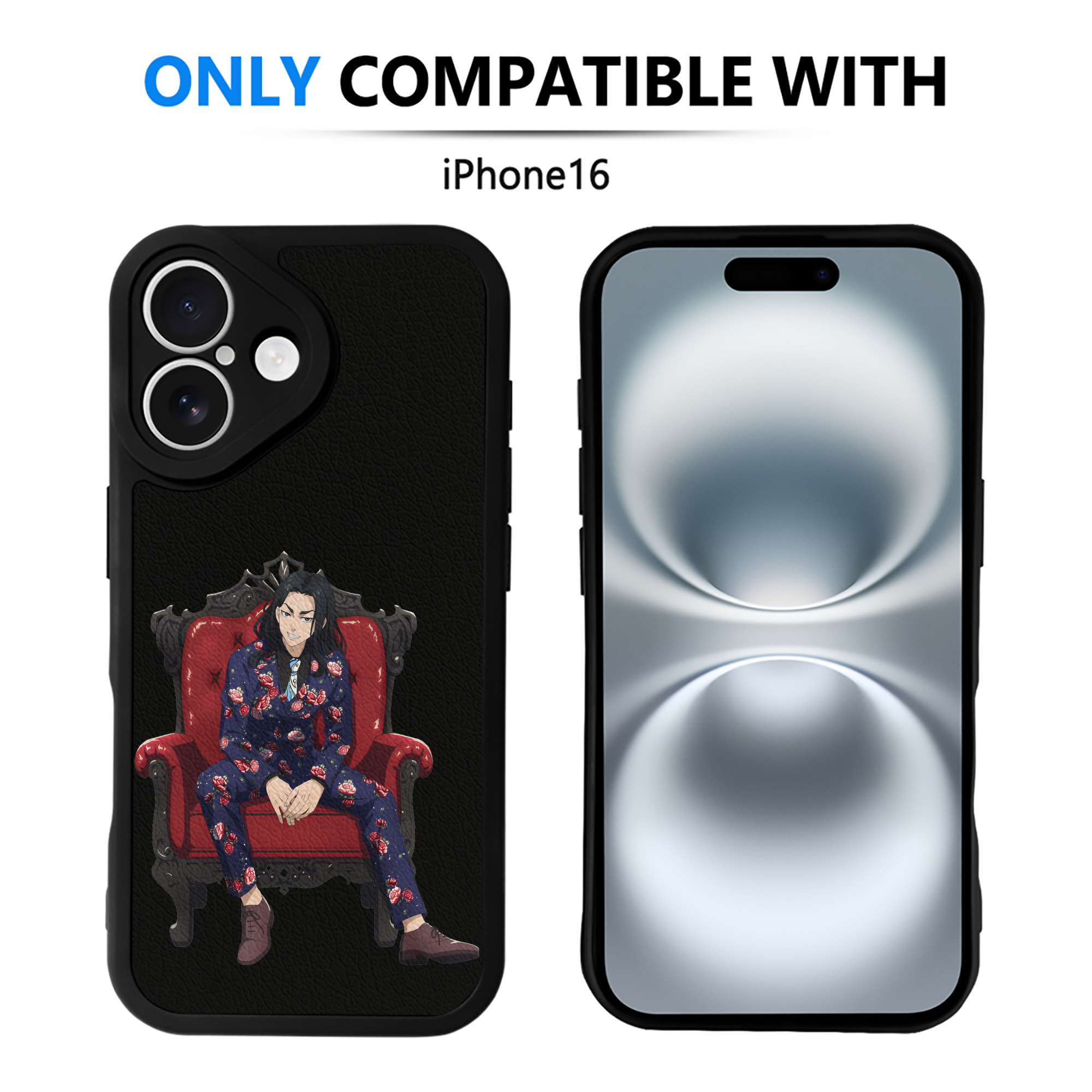 （画像用） 東京リベンジャーズ Tokyo Revengers 【iPhone 16シリーズ対応】シリコンスマホケース（レザー調） 材質：シリコン
